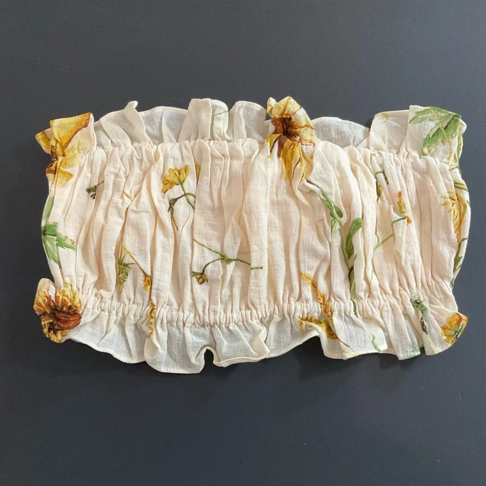 🛑🛑🛑WILD FLOWERS TUBE TOP - Picture 3 of 9